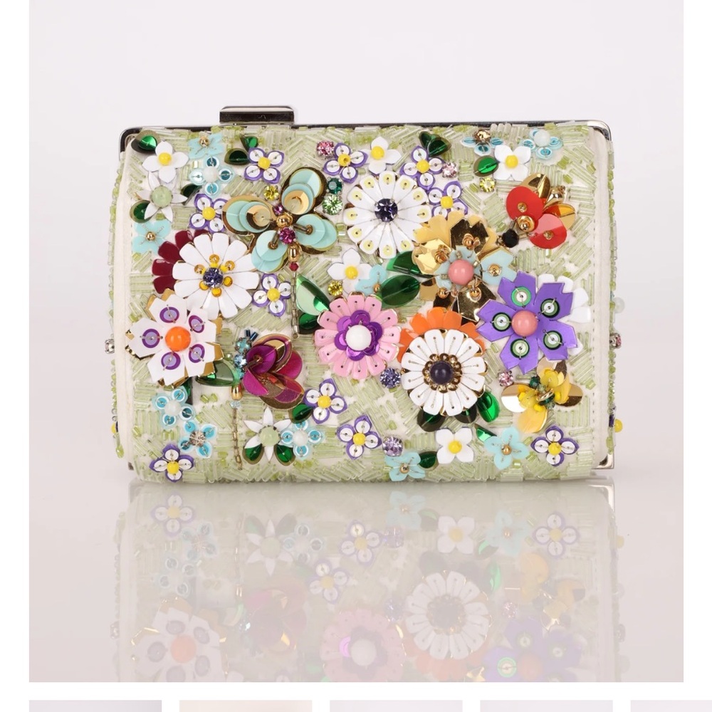 ISO Dior Green Floral Clutch